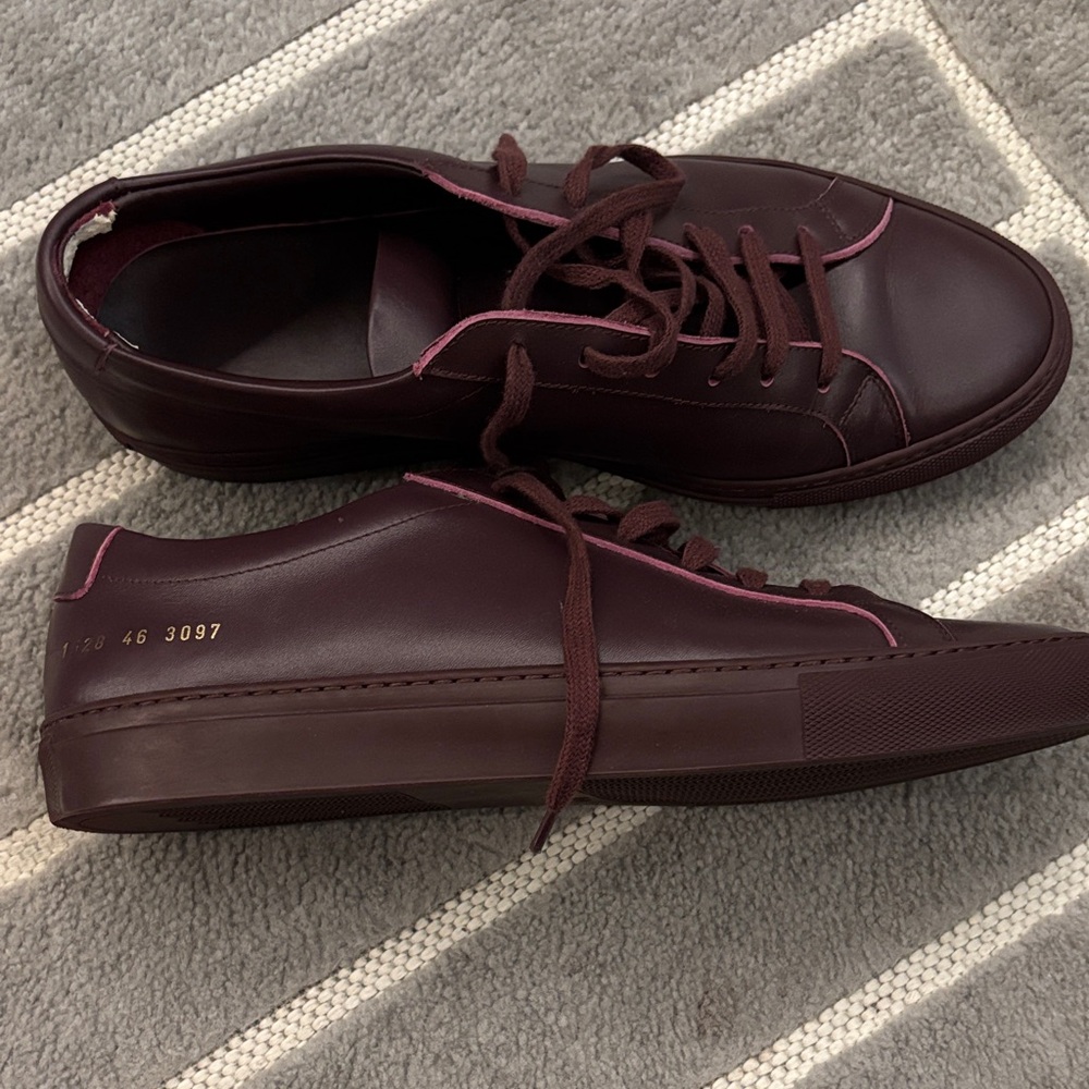 Common Projects Dark Red Sneakers